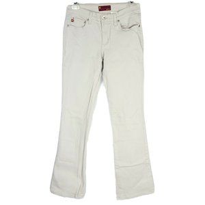 JUST USA Womens Off White Relaxed Flare Denim Sz 3